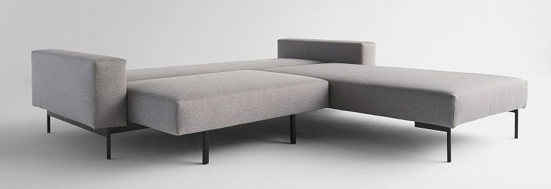 Bragi Sovesofa m. chaise, Flashtex, Light grey - UNOLIVING.COM