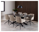 Brooke, spisebordsstol m/armlæn - beige - UNOLIVING.COM