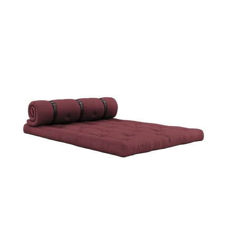 Buckle - Up Futon Sofa, Bordeaux - UNOLIVING.COM