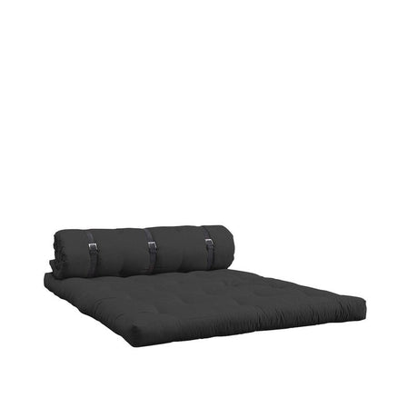 Buckle - Up Futon Sofa, Dark Grey - UNOLIVING.COM