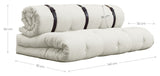 Buckle - Up Futon Sofa, Offwhite - UNOLIVING.COM