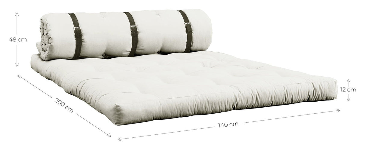 Buckle - Up Futon Sofa, Offwhite - UNOLIVING.COM