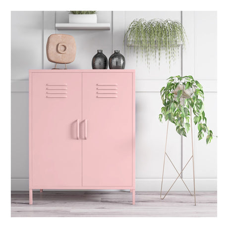 Cache 2 - dørs Opbevaringsskab, Bashful Pink, 102x80x40 - UNOLIVING.COM