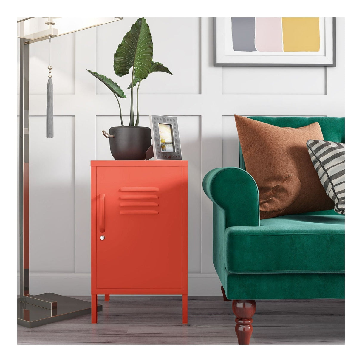 Cache Metalskab/Sidebord, Orange - UNOLIVING.COM