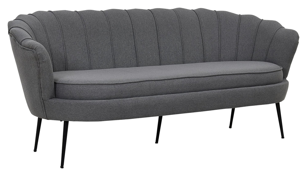 Calais 3 - pers. Sofa, Grå Stof m. sorte ben - UNOLIVING.COM