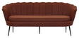 Calais 3 - pers. Sofa, Rusty Orange Stof m. sorte ben - UNOLIVING.COM