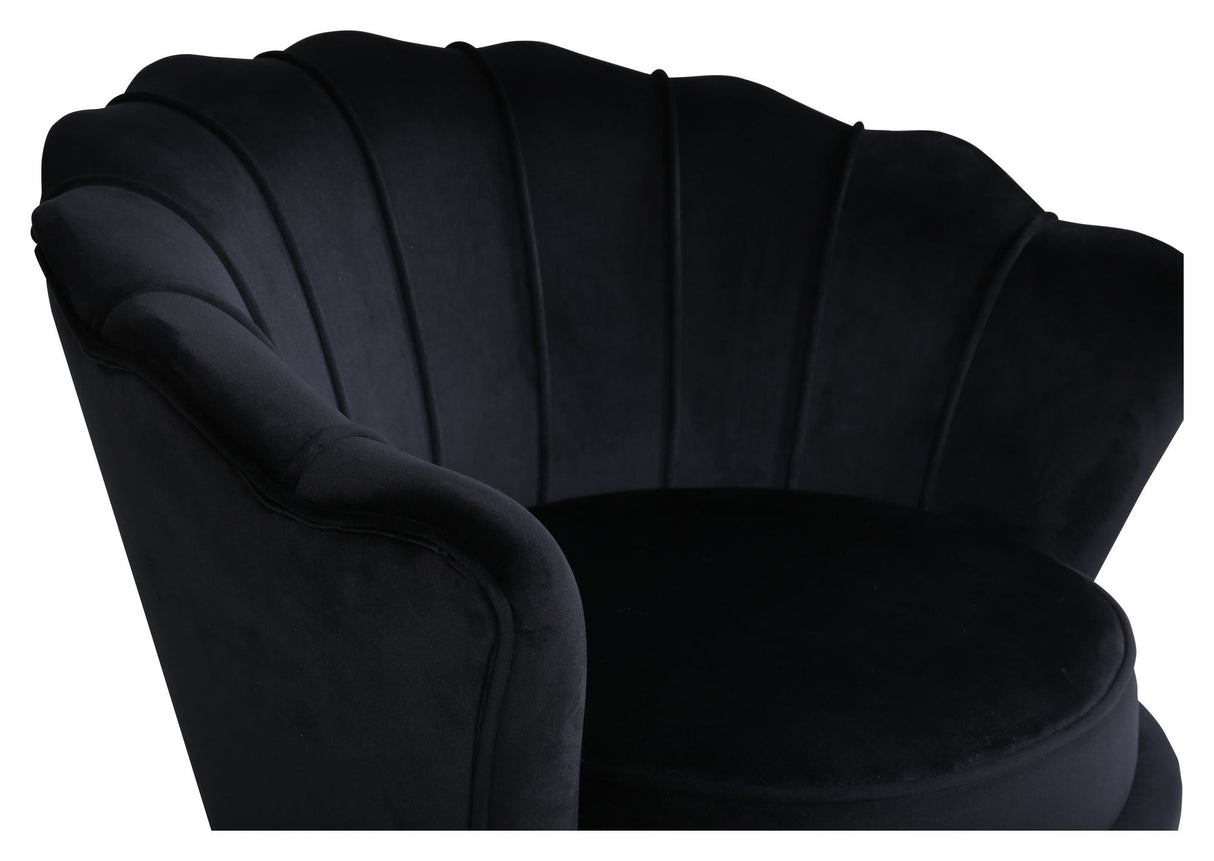 Calais Loungestol, Sort Velour - UNOLIVING.COM