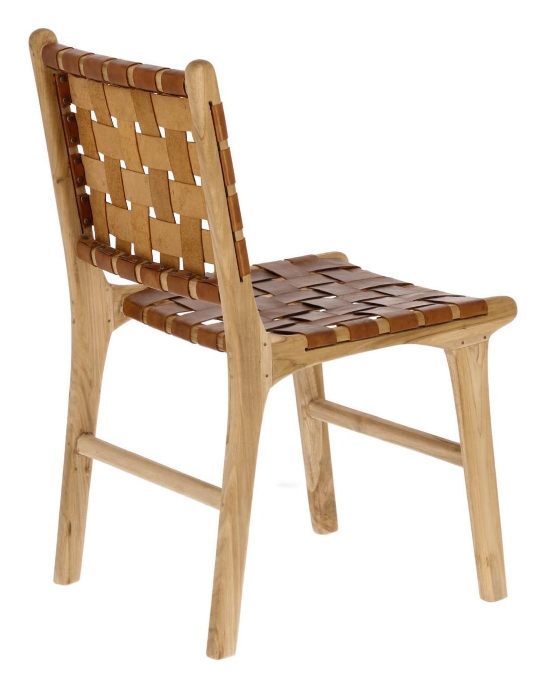 Calixta Spisebordsstol Teak/Læder - UNOLIVING.COM