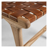 Calixta Spisebordsstol Teak/Læder - UNOLIVING.COM