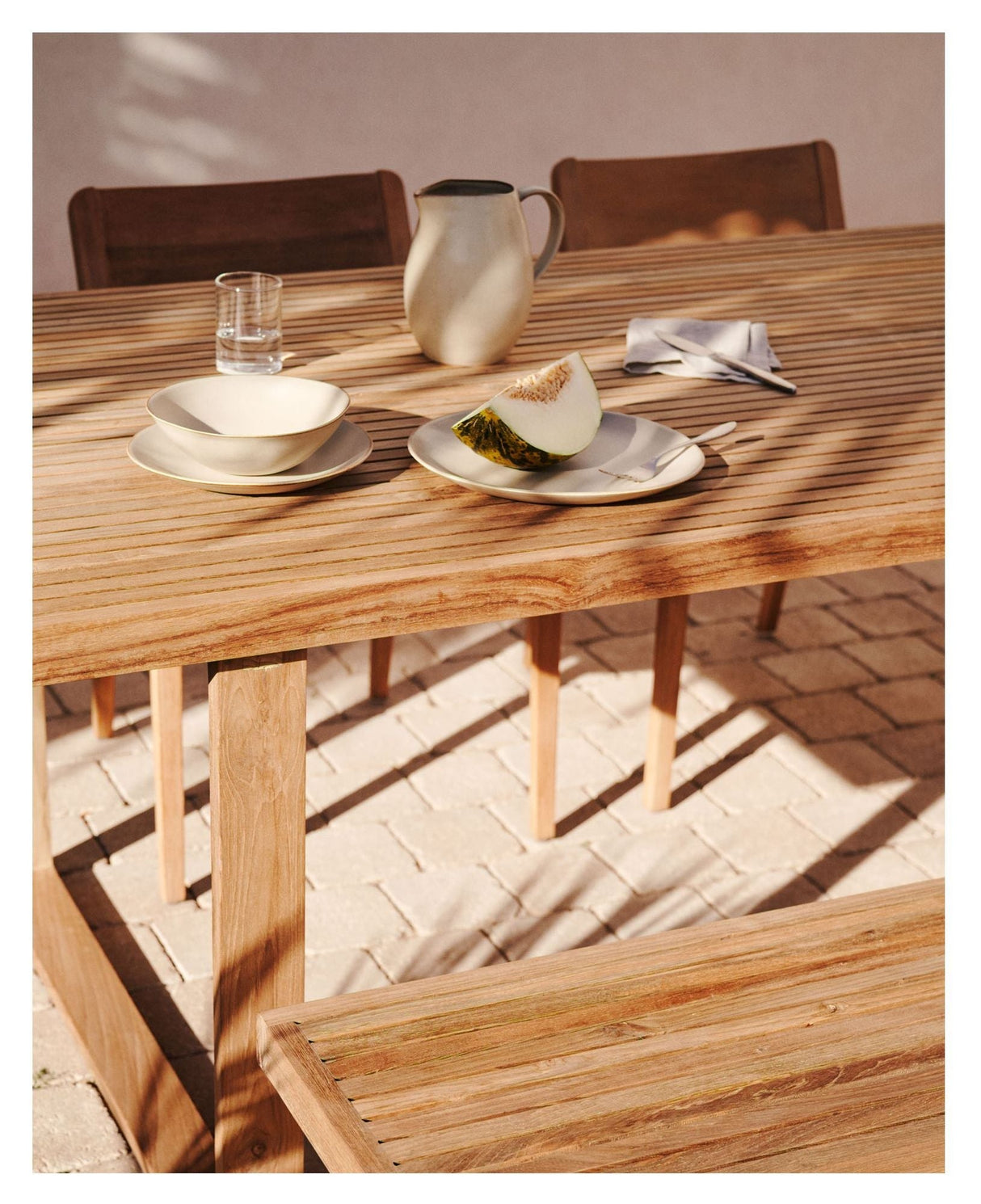 Canadell Havebord, Natur teak, 220x100 - UNOLIVING.COM