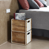 Cane - line Box Opbevaringskasse, Teak hvid - UNOLIVING.COM