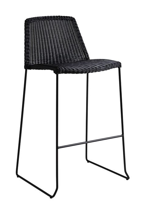 Cane - line Breeze barstol stabelbar , Sort - UNOLIVING.COM