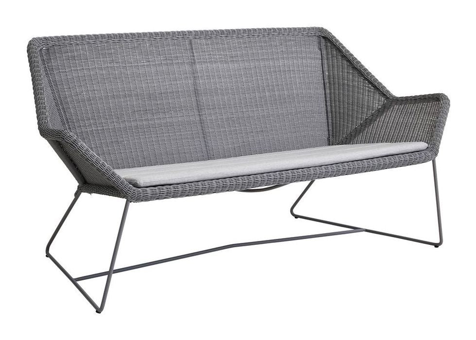 Cane - line Breeze hynde til 2 - pers. loungesofa, Lyserå - UNOLIVING.COM