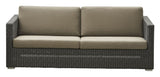 Cane - line Chester 3 - pers. Loungesofa, Graphite - UNOLIVING.COM