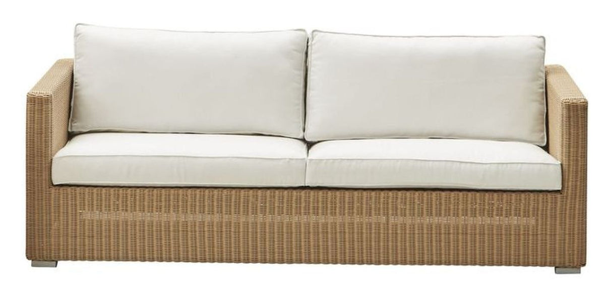 Cane - line Chester 3 - pers. Loungesofa, Natural - UNOLIVING.COM