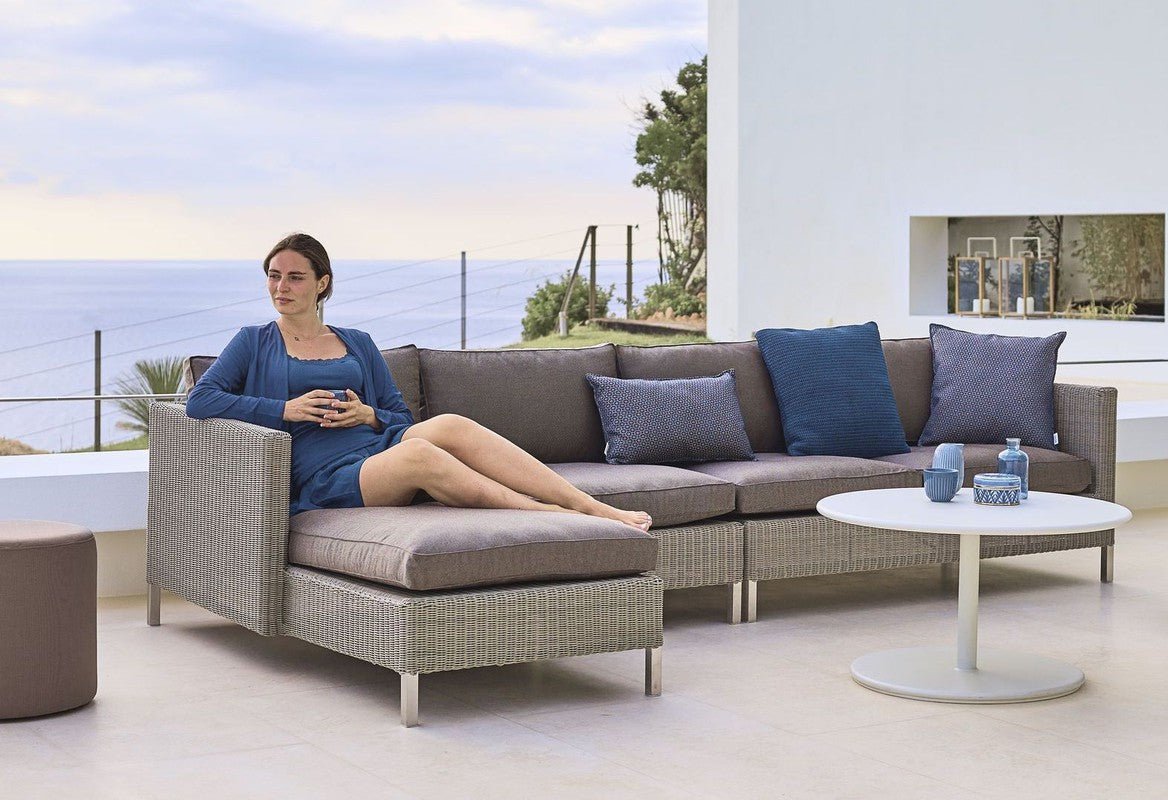 Cane - line Connect 2 - pers. sofa venstre modul, Taupe - UNOLIVING.COM