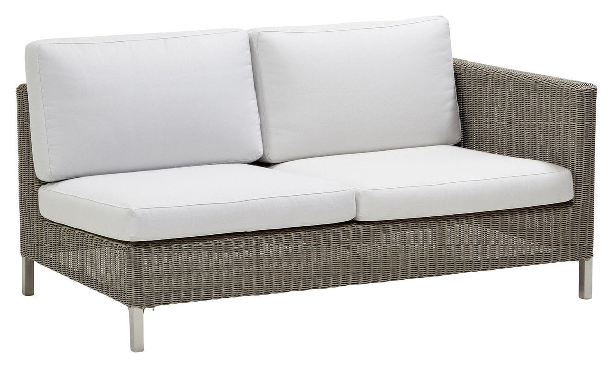 Cane - line Connect 2 - pers. sofa venstre modul, Taupe - UNOLIVING.COM