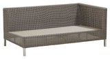 Cane - line Connect 2 - pers. sofa venstre modul, Taupe - UNOLIVING.COM