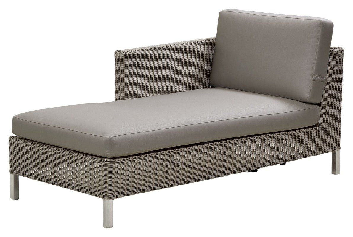 Cane - line Connect chaiseloungemodul venstre, Taupe - UNOLIVING.COM