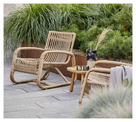 Cane - line Curve loungestol OUTDOOR, Natur - UNOLIVING.COM