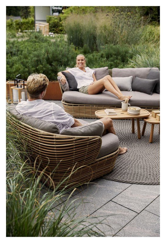 Cane - line Discover tæppe Ø200, Taupe Cane - line Soft Rope - UNOLIVING.COM