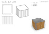 Cane - line Flower Box blomsterkasse, teak - UNOLIVING.COM