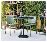 Cane - line Go cafébordunderstel, Lava grey, aluminium - UNOLIVING.COM