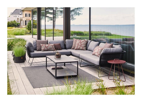 Cane - line Horizon 2 - pers. Loungesofa højre modul, Sort, Cane - line Weave - UNOLIVING.COM