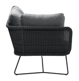 Cane - line Horizon 2 - pers. Loungesofa højre modul, Sort, Cane - line Weave - UNOLIVING.COM