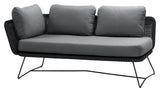 Cane - line Horizon 2 - pers. Loungesofa højre modul, Sort, Cane - line Weave - UNOLIVING.COM