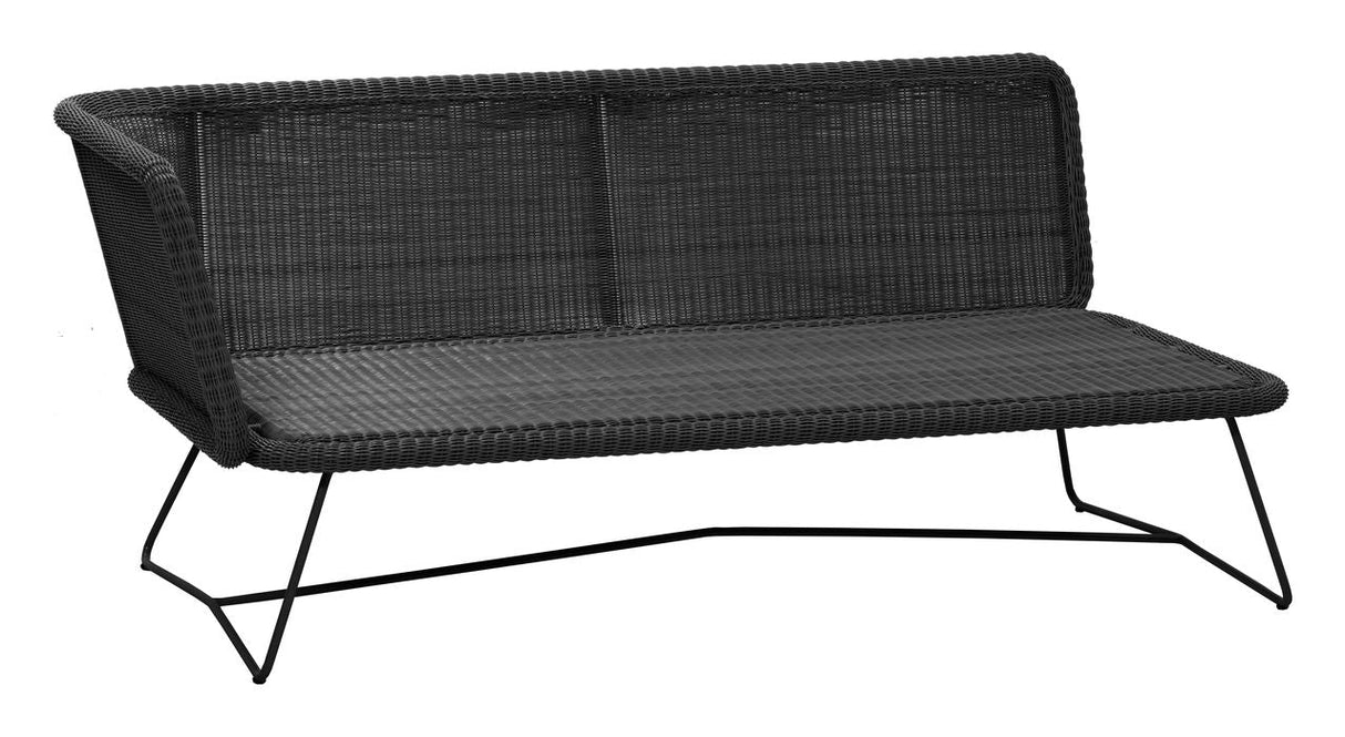 Cane - line Horizon 2 - pers. Loungesofa højre modul, Sort, Cane - line Weave - UNOLIVING.COM