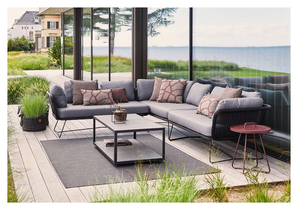 Cane - line Horizon 2 - pers. Loungesofa venstre modul, Sort, Cane - line Weave - UNOLIVING.COM