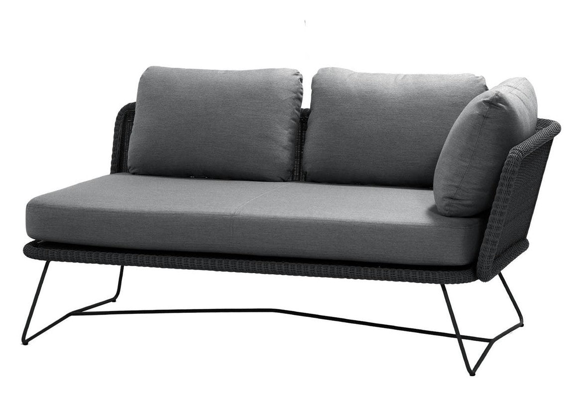 Cane - line Horizon 2 - pers. Loungesofa venstre modul, Sort, Cane - line Weave - UNOLIVING.COM