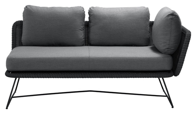 Cane - line Horizon 2 - pers. Loungesofa venstre modul, Sort, Cane - line Weave - UNOLIVING.COM