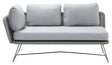 Cane - line Horizon 2 - pers. sofa højre modul, Lysegrå - UNOLIVING.COM