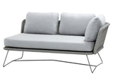 Cane - line Horizon 2 - pers. sofa venstre modul, Lysegrå - UNOLIVING.COM