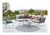 Cane - line Horizon 2 - pers. sofa venstre modul, Lysegrå - UNOLIVING.COM