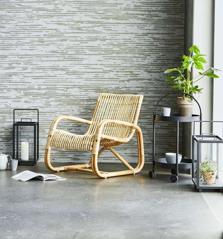 Cane - line INDOOR Curve Loungestol, Natur - UNOLIVING.COM