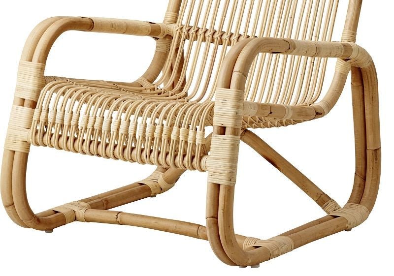 Cane - line INDOOR Curve Loungestol, Natur - UNOLIVING.COM