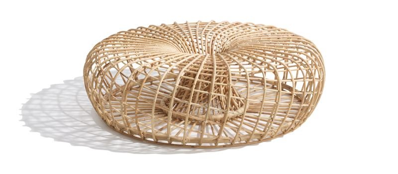 Cane - line INDOOR Nest Skammel, Natur, Ø130 - UNOLIVING.COM