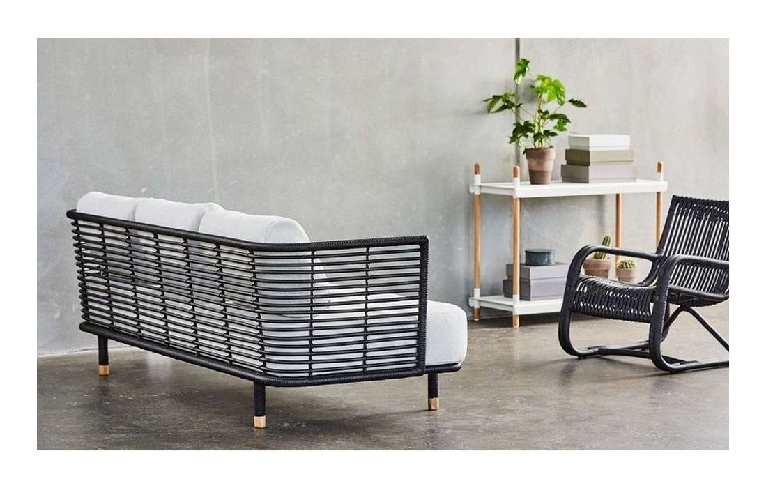 Cane - line INDOOR Sense Loungesofa, Sort - UNOLIVING.COM