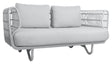 Cane - line OUTDOOR Nest 2 - pers. sofa, Hvid - UNOLIVING.COM