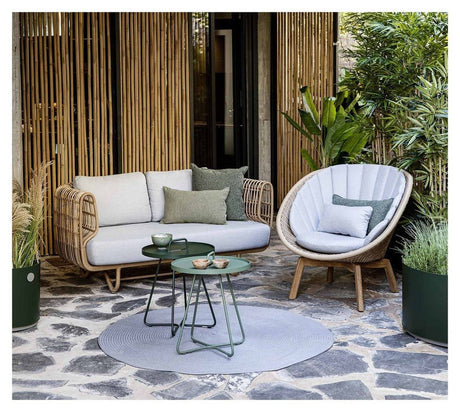 Cane - line OUTDOOR Nest 2 - pers. sofa, Natur - UNOLIVING.COM