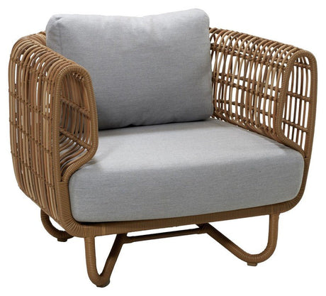 Cane - line OUTDOOR Nest loungestol, Natur - UNOLIVING.COM