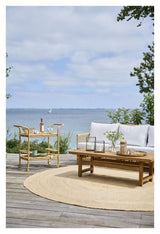 Carlo Exterior Rullebord, Alu - Rattan - UNOLIVING.COM