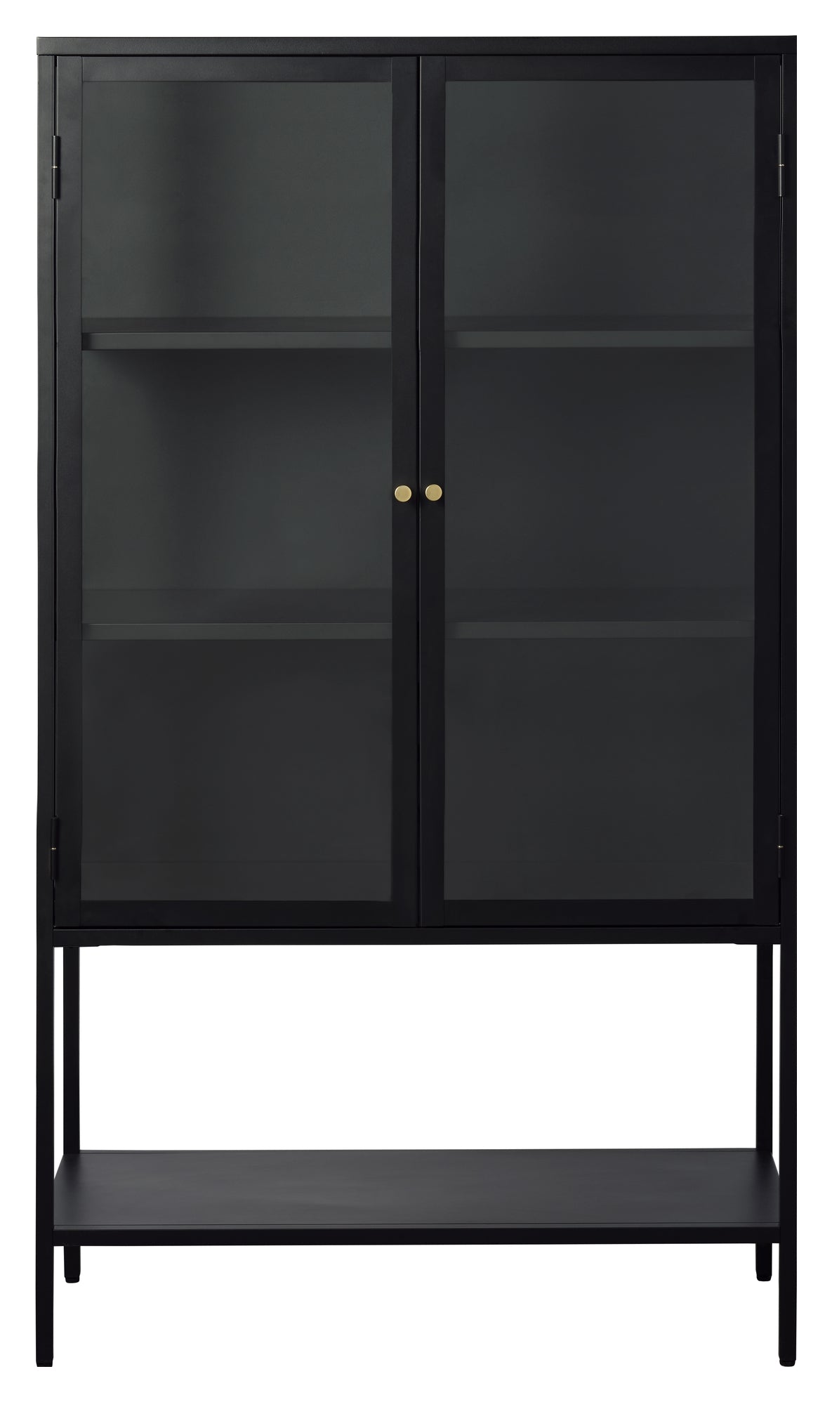 Carmel, vitrineskab 160cm - sort - UNOLIVING.COM