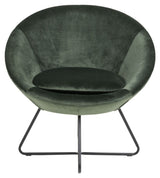 Center Loungestol, Forest green velour - UNOLIVING.COM