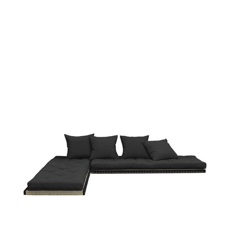 Chico Futon Sofa, Dark Grey m. Tatami måtter - UNOLIVING.COM