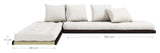 Chico Futon Sofa, Mocca m. Tatami måtter - UNOLIVING.COM