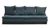 Chico Futon Sofa, Petroleum Blue m. Tatami måtter - UNOLIVING.COM